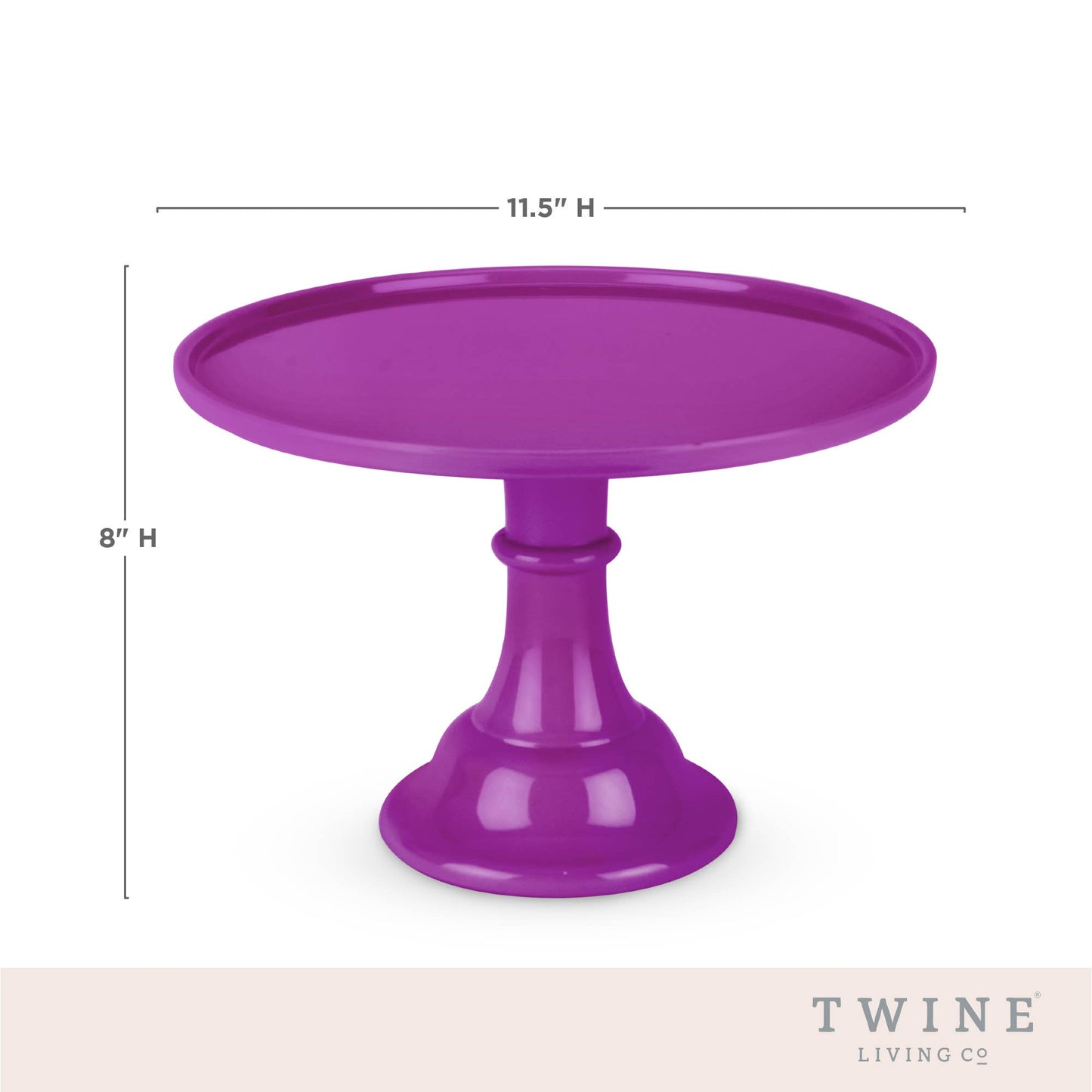 11.5" Collapsable Melamine Cake Stand - Fushia Purple