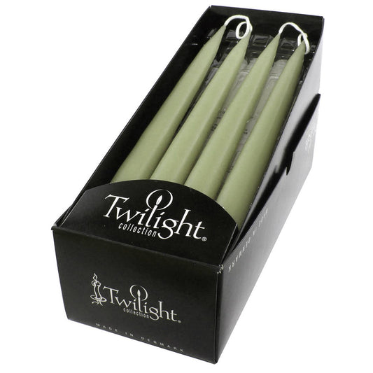 Olive Green Danish Taper Candle 12in