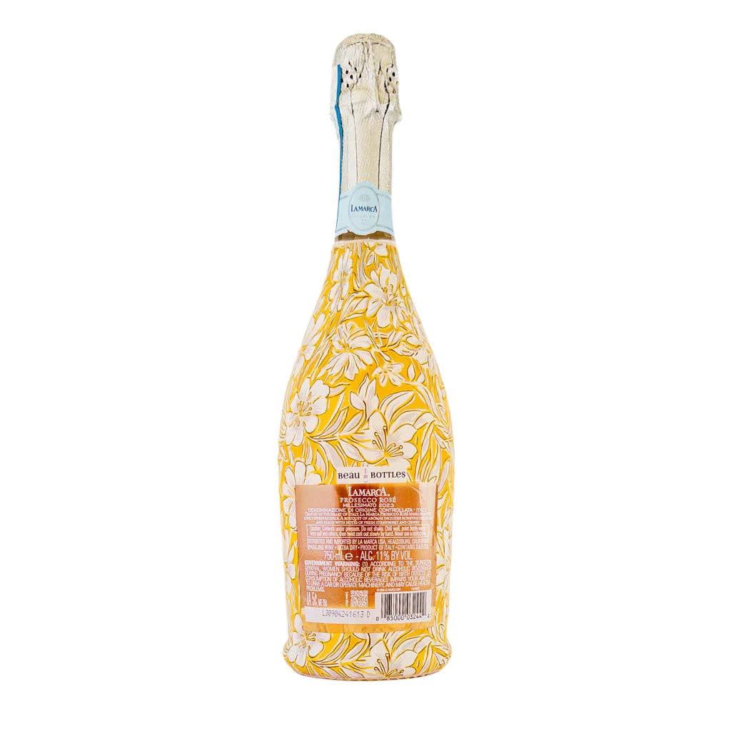 Beau Bottles Grandmillenial Gold Flower - Prosecco Collection
