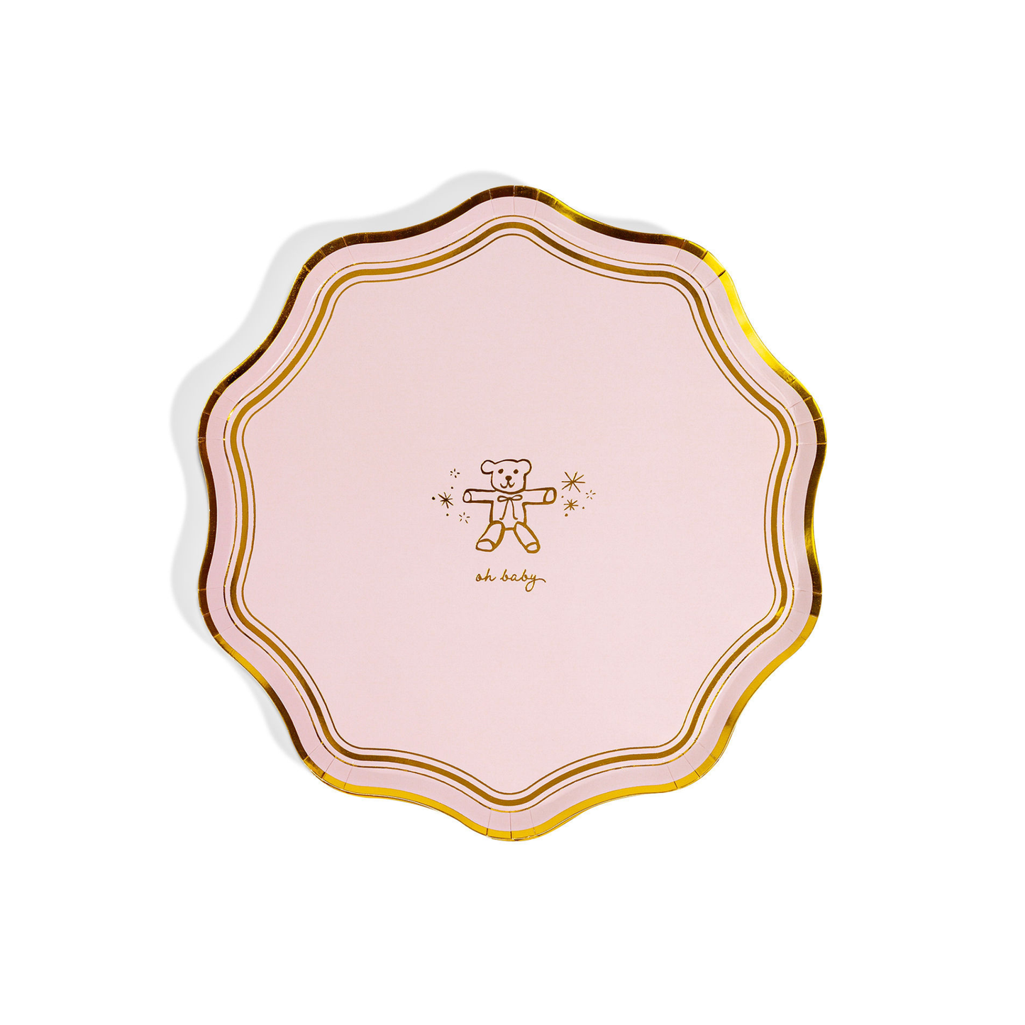 Oh Baby Icon Party Plates- Pink