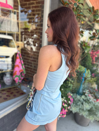 Powder Blue Vest/Skort Set