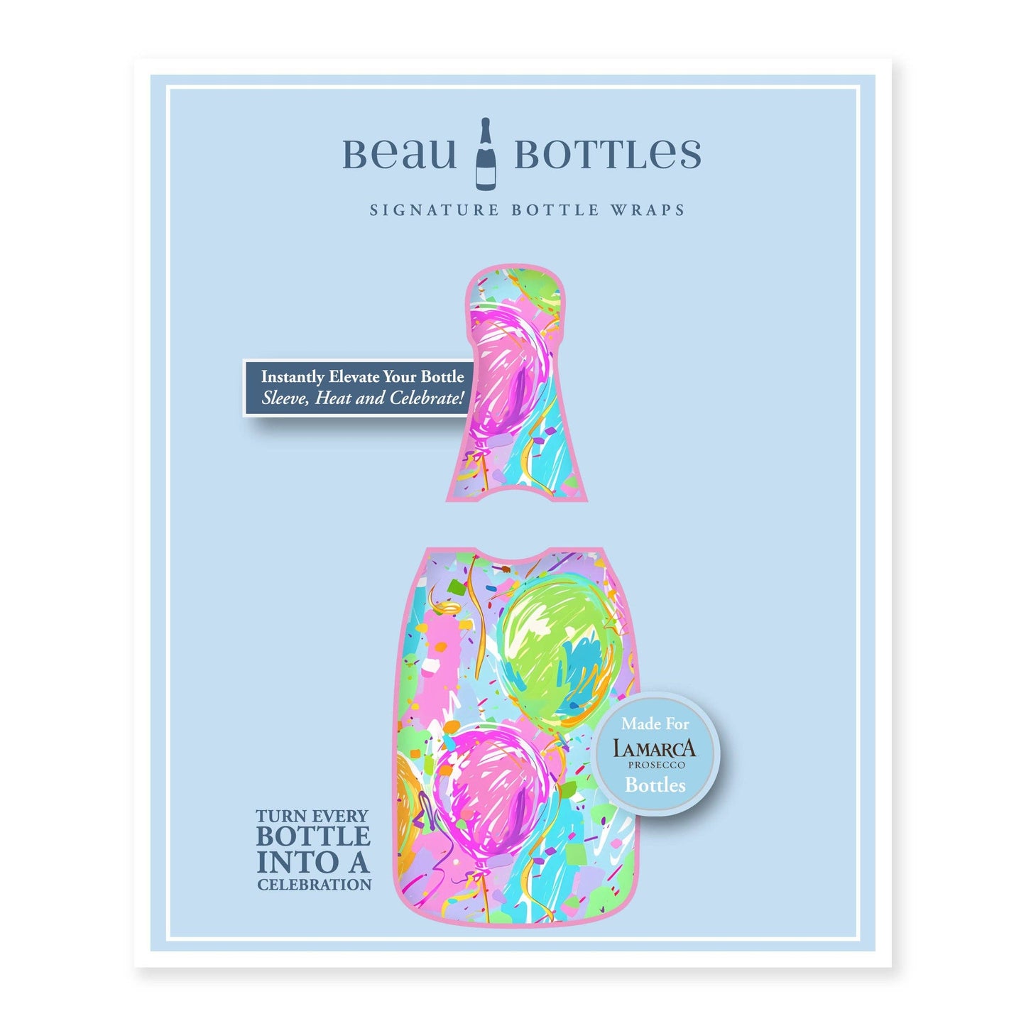 Beau Bottles Happy Birthday Balloons - Prosecco Collection