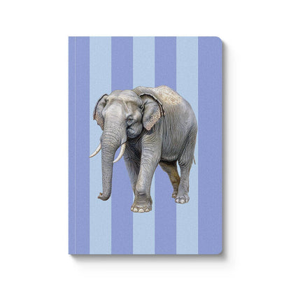 Striped Elephant Paperback Notebook (A5)