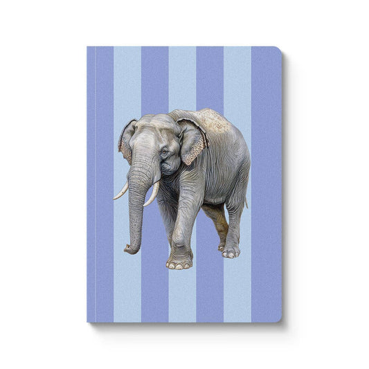 Striped Elephant Paperback Notebook (A5)