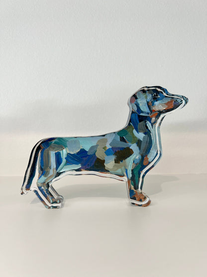 Abstract Dachshund Acrylic Small Shelfie