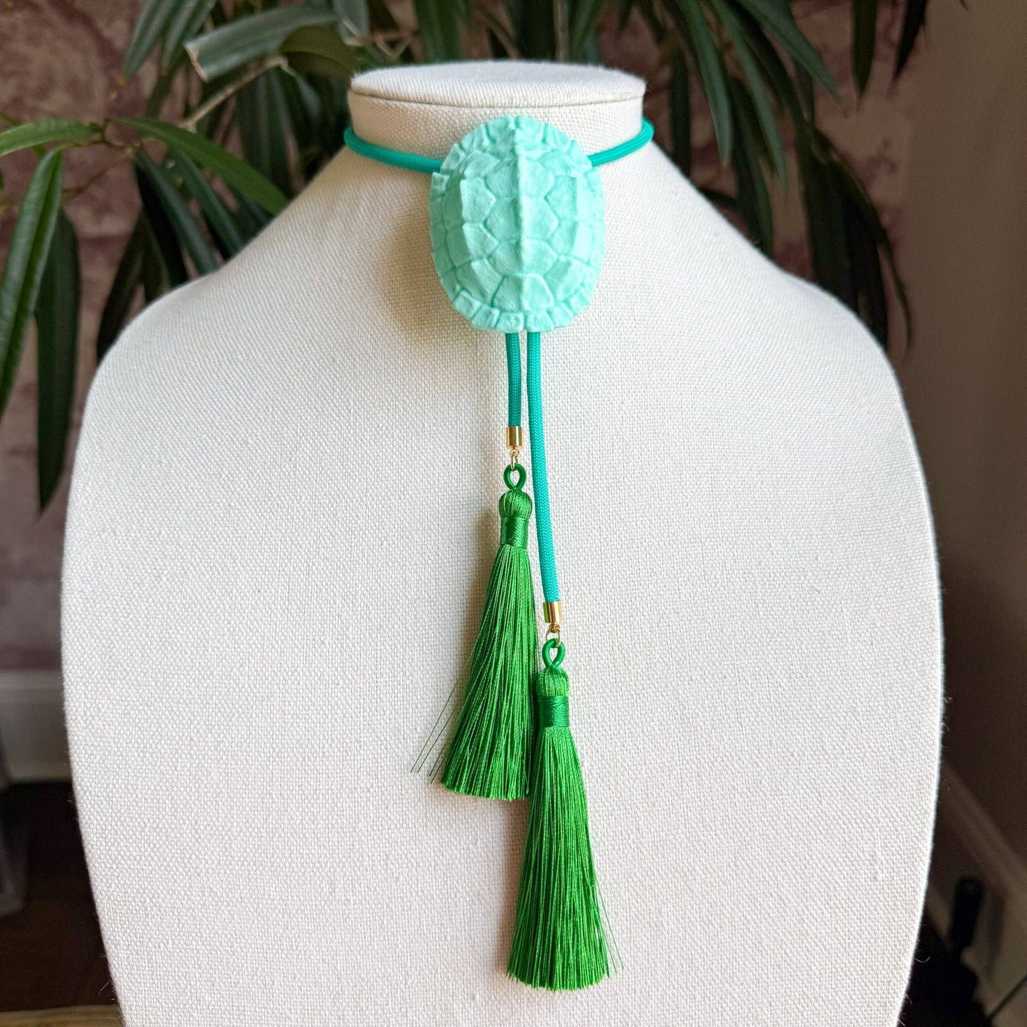 Tortoise Bolo Turquoise with Turquoise & Kelly Green