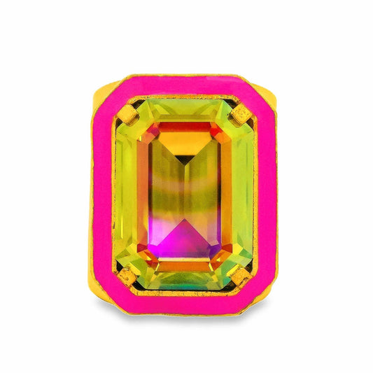 Big Dakota Ring in Neon Pink