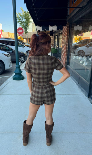 Brown Sugar Plaid Set