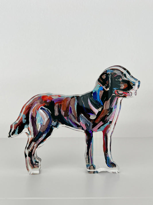 Chocolate Lab Acrylic Small Shelfie