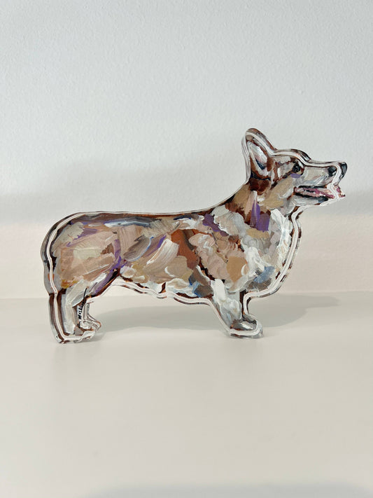 Blonde Corgi Acrylic Small Shelfie
