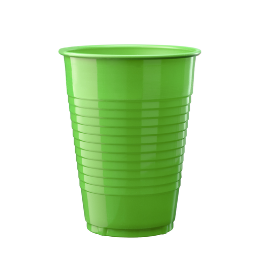 12 Oz. Lime Green Plastic Cups - 50 Ct.