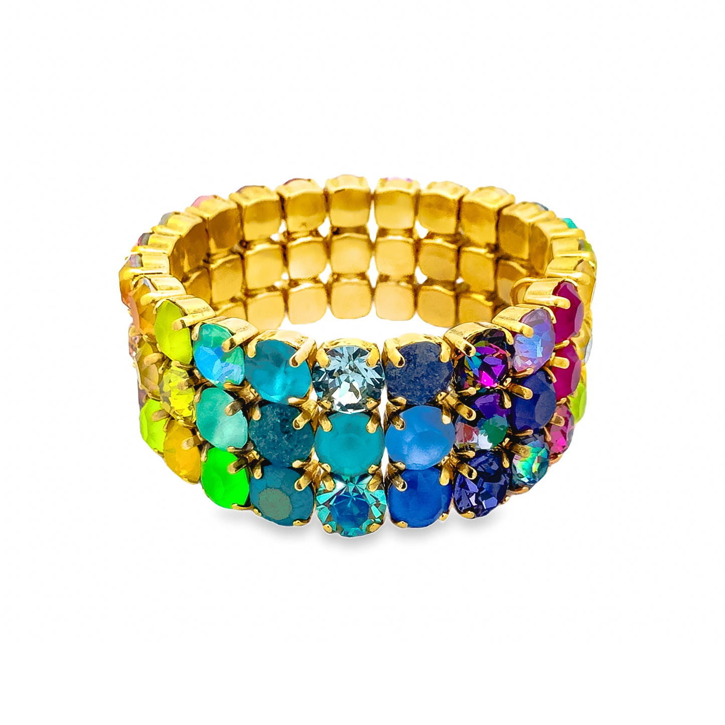 Olivia 3 Strand Stretch Bracelet in Candy Crush