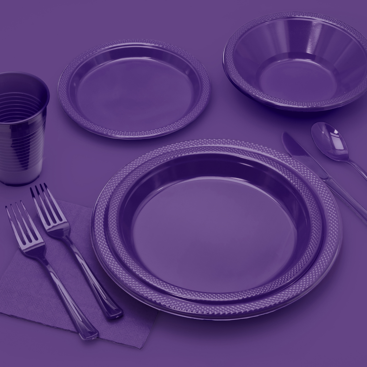 12 Oz. Purple Plastic Cups - 50 Ct.