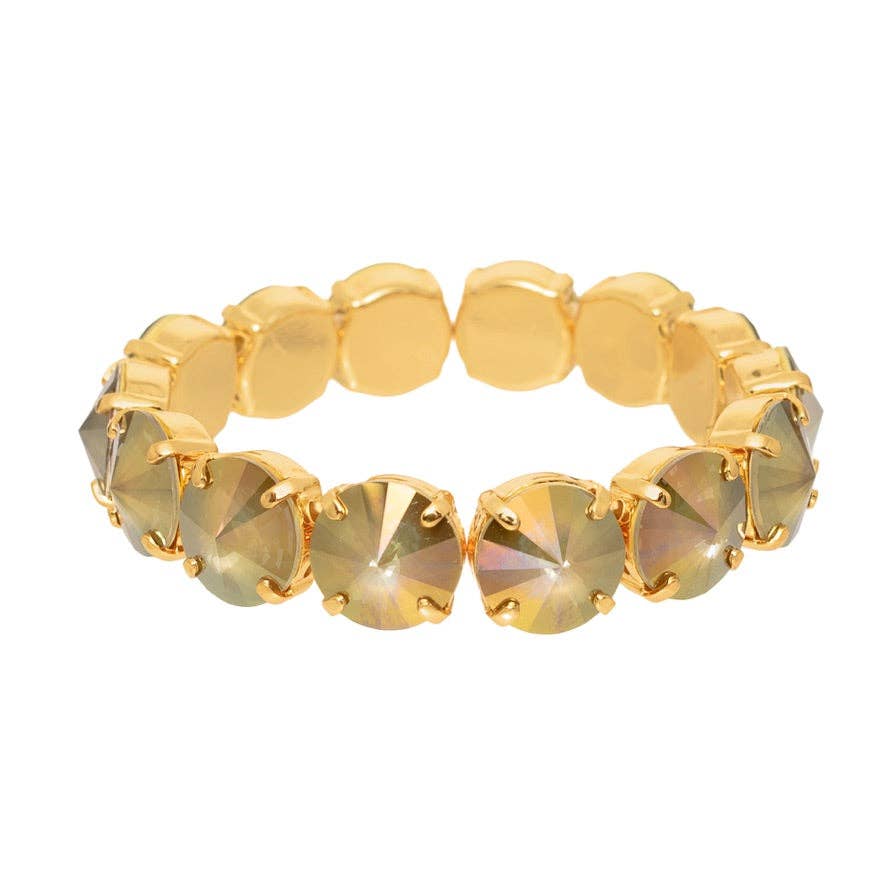 Croatia Stretch Bracelet in Solids: Teal Ignite