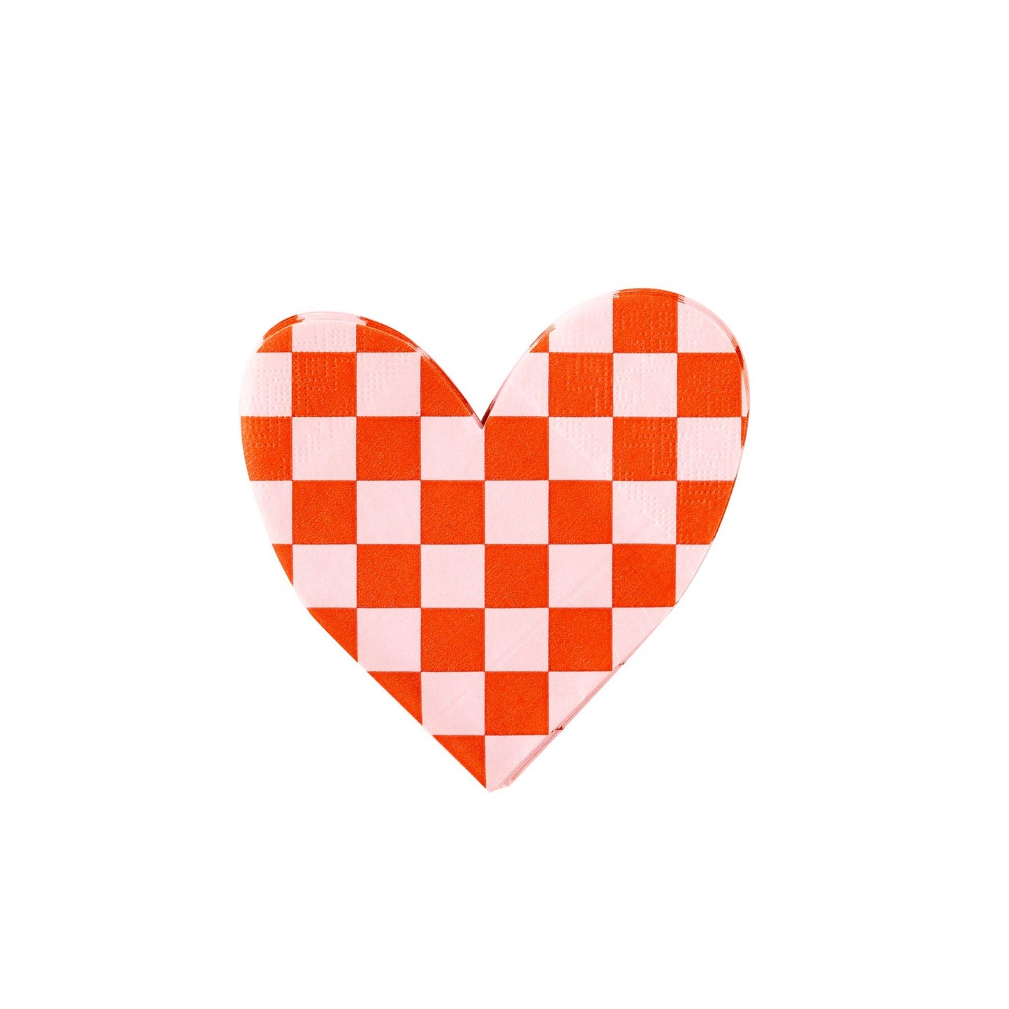 Checkered Heart Napkin 24ct