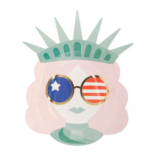 Lady Liberty Sunnies Paper Plate 8ct