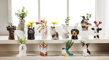 Daschund Wildlife Bud Vase-2"H: