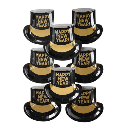 Happy New Year Hat Plate 8ct