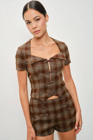 Brown Sugar Plaid Set