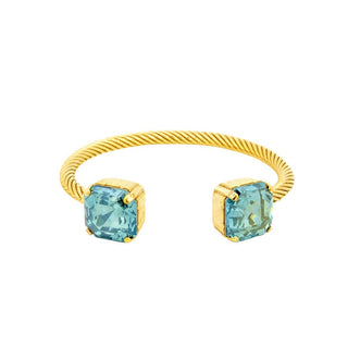 Charlotte Cuffs in Square: Aqua Champagne