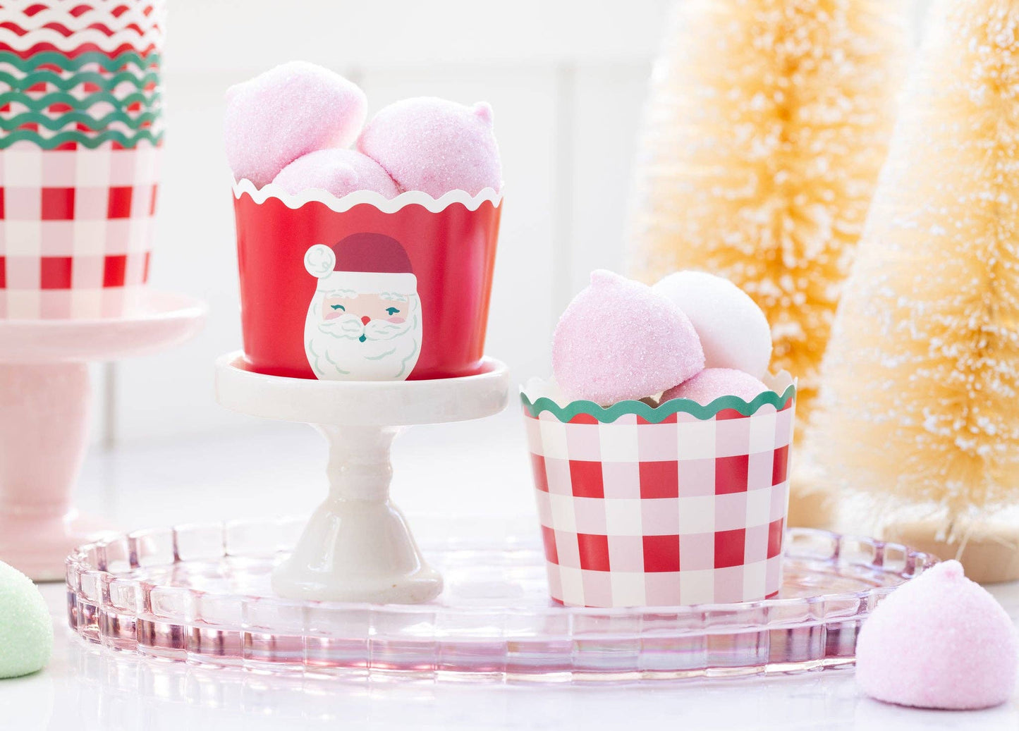 Santa Plaid 5oz Baking Cups 50ct