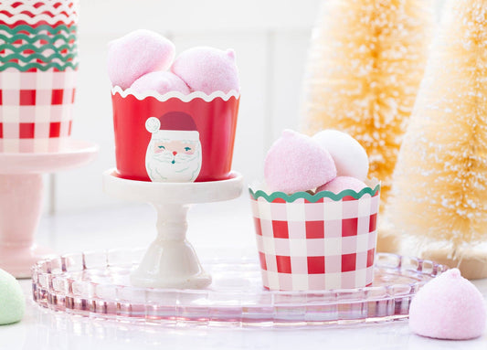 Santa Plaid 5oz Baking Cups 50ct