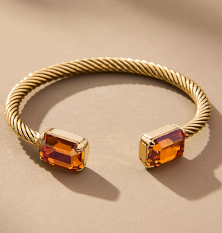 Charlotte Cuffs in Rectangle: Aqua Lemon