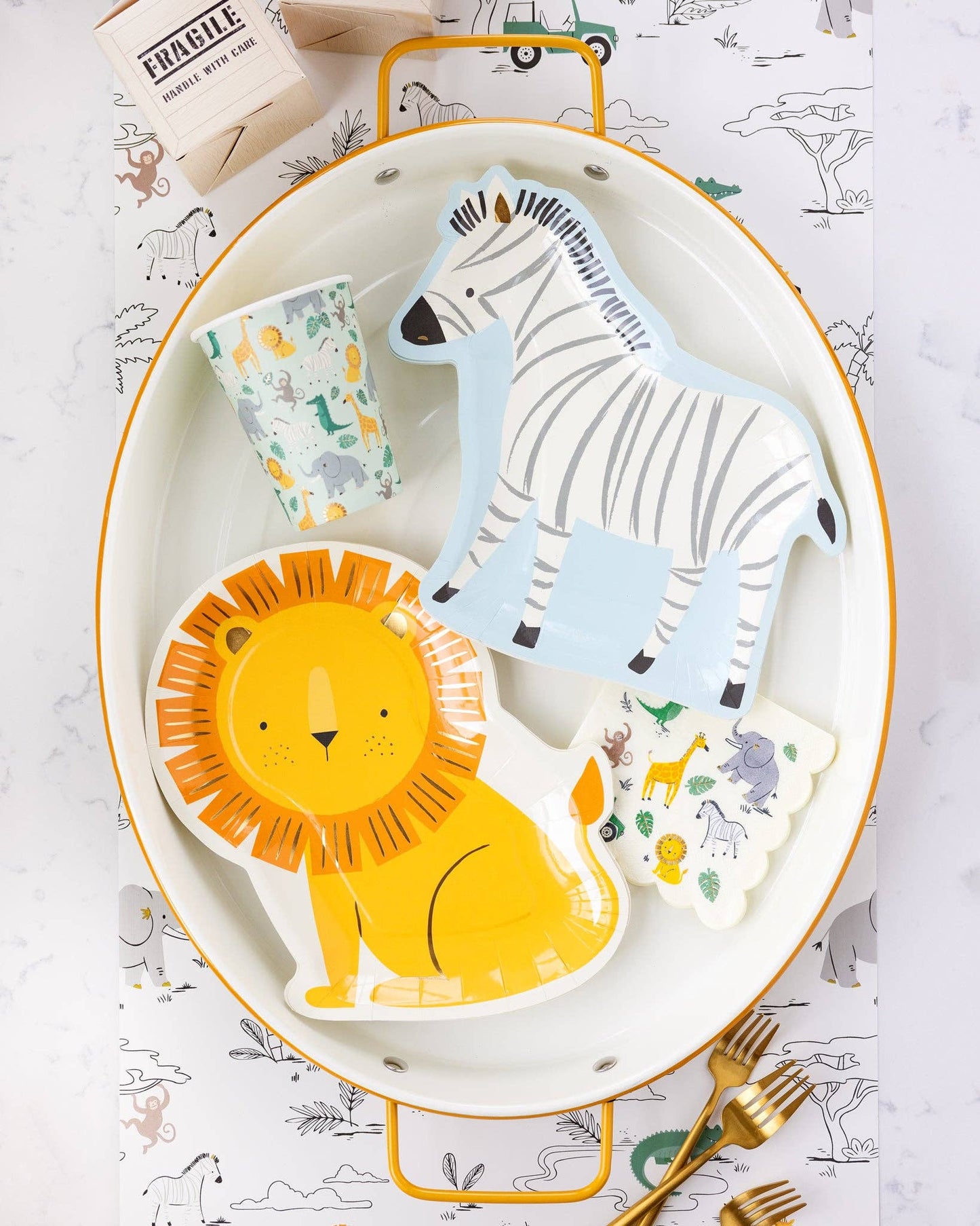 Safari Zebra Plates 8ct