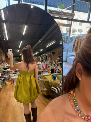 Lime Light Bubble Mini Dress