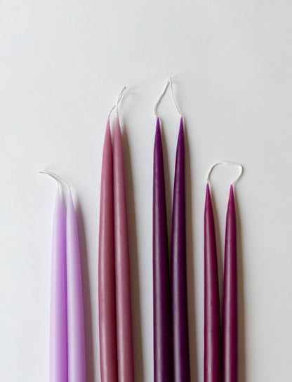 Light Heather Danish Taper Candle 14in