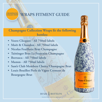 Beau Bottles Hydrangea Lattice - Champagne Collection