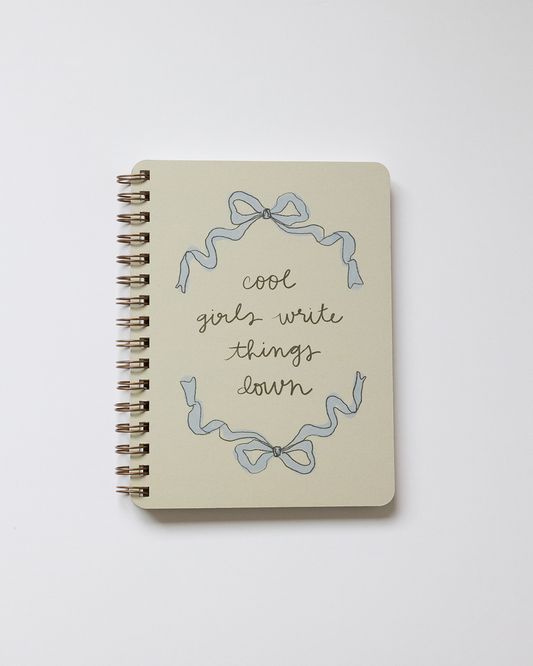 Cool Girls Bow Spiral Notebook