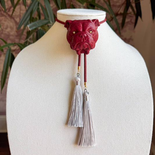 Bulldog Bolo Maroon with Maroon & Gray