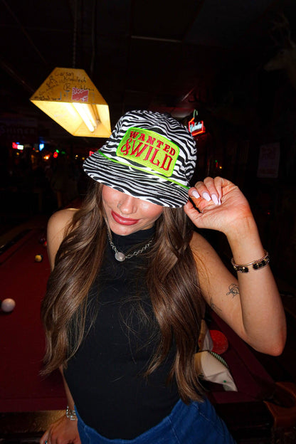 WANTED & WILD CANVAS CAP | ZEBRA PRINT