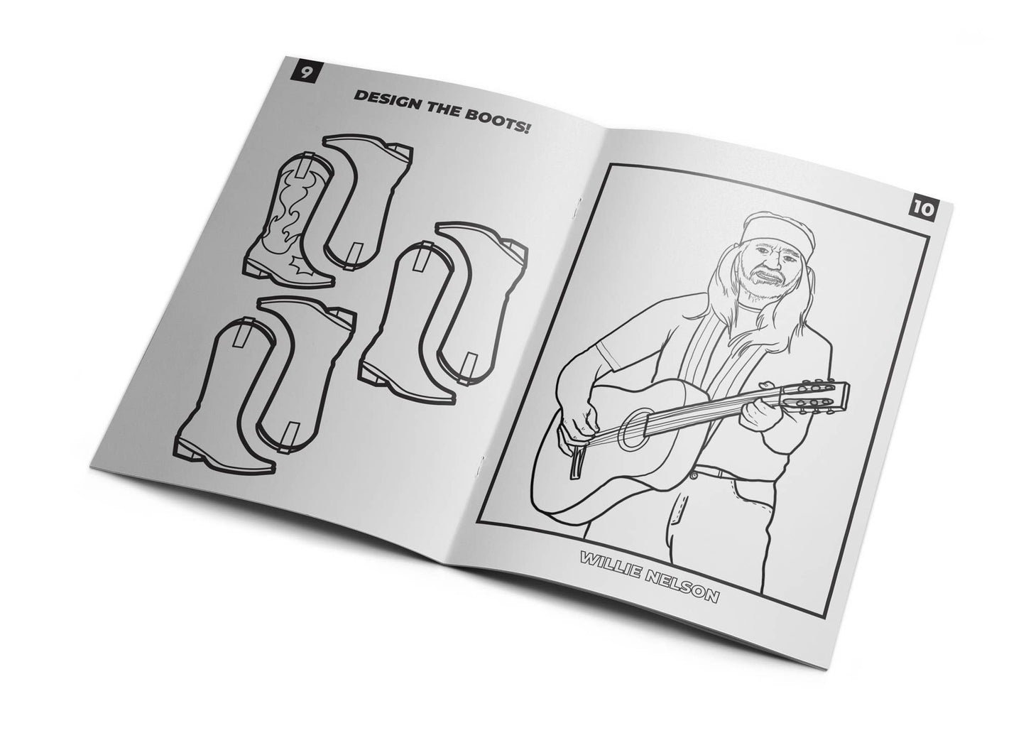 Country Singers Activity Coloring Book