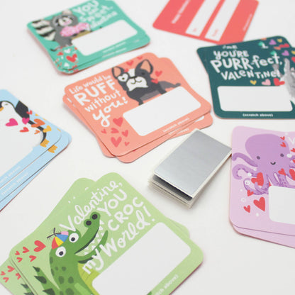 Scratch-off Valentine Cards - Animal Puns