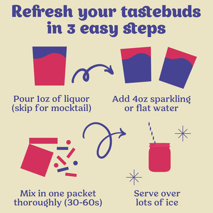 Blueberry Lemonade & Cocktail Mixer - 12 Servings Multipack