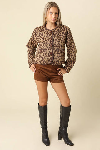 Saddle Up Suede Tailored Shorts- Light Brown