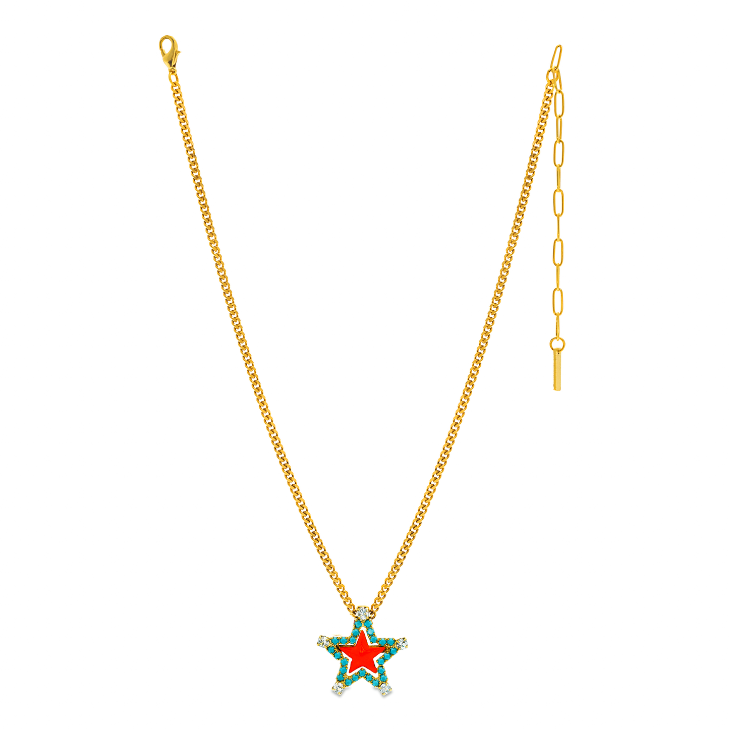 Sweet Star Necklace in Coral