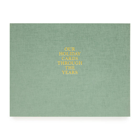 Sage Green Holiday Card Book