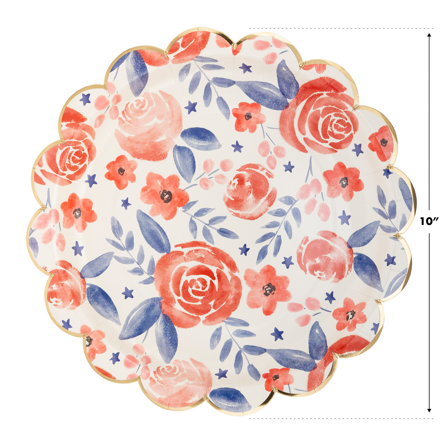 Watercolor Floral Paper Plate 12ct