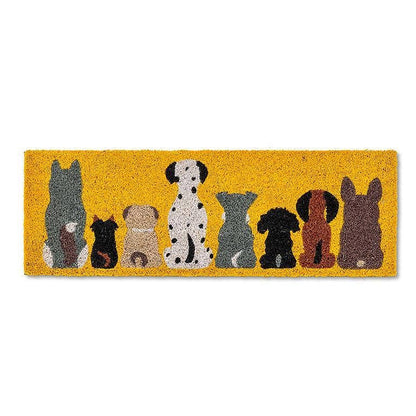 Row of Dogs Balcony Doormat-10X30"L
