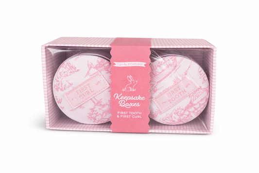 Baby's 1st Curl + Tooth Keepsake Boxes- Girl