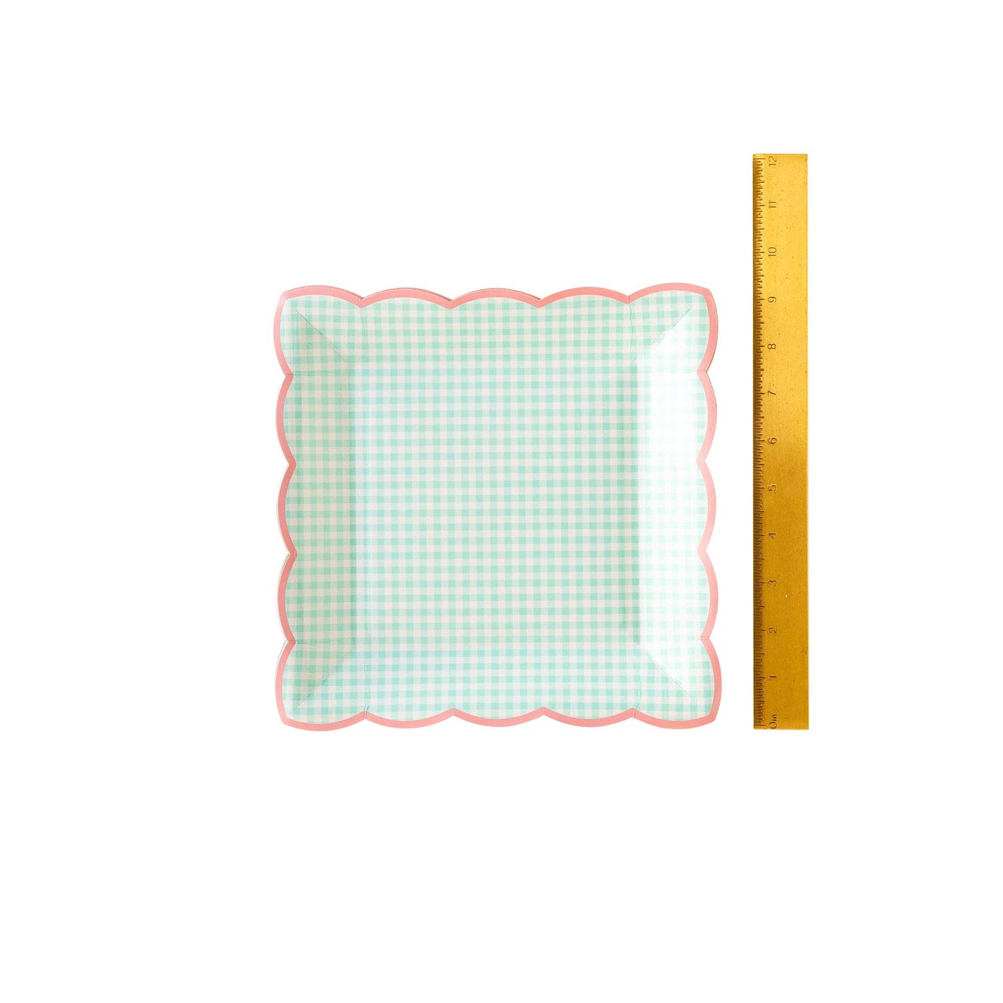 Pastel Gingham Plate Set 8ct