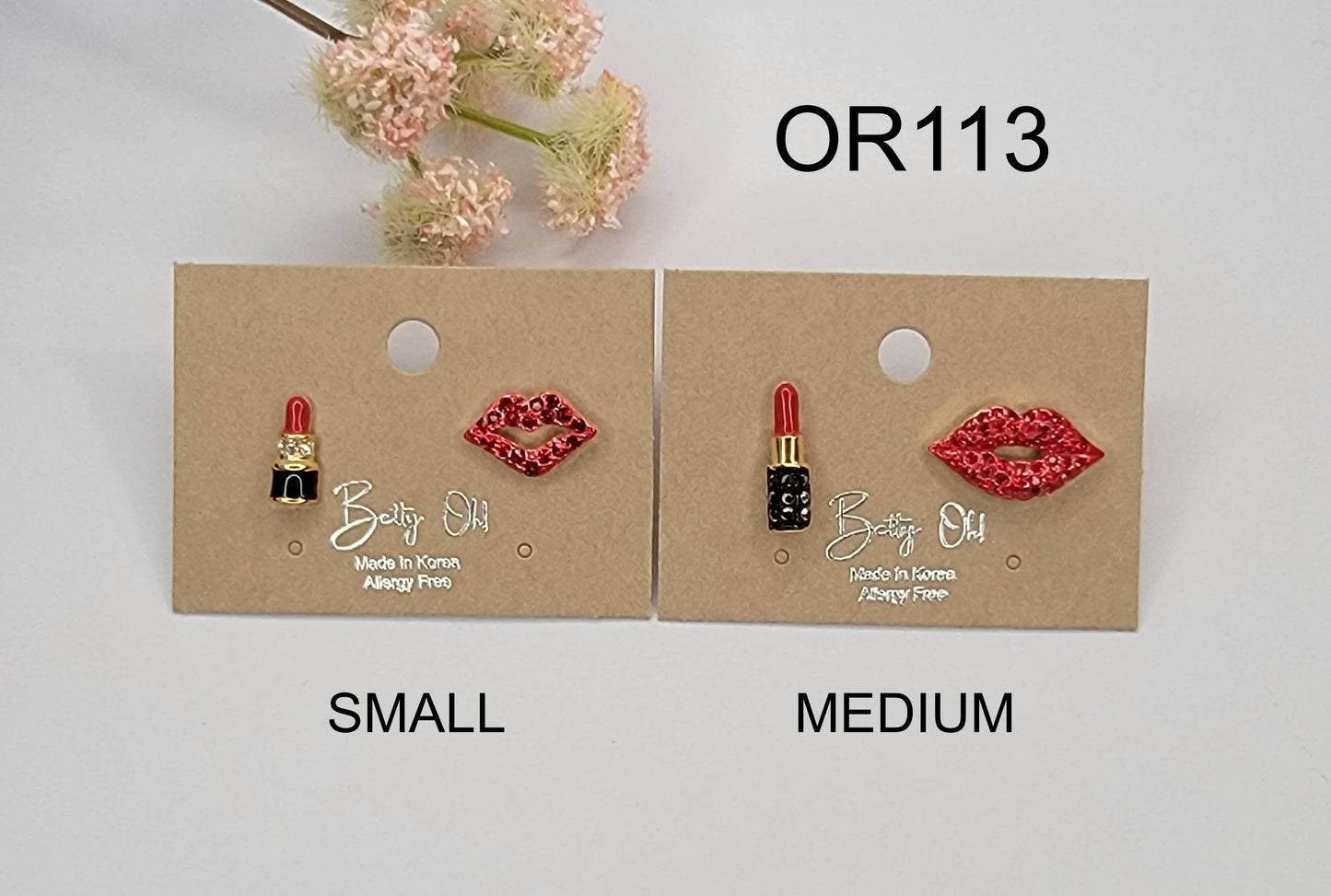 Lips and Lipstick Earrings- NAMS Musical Gift
