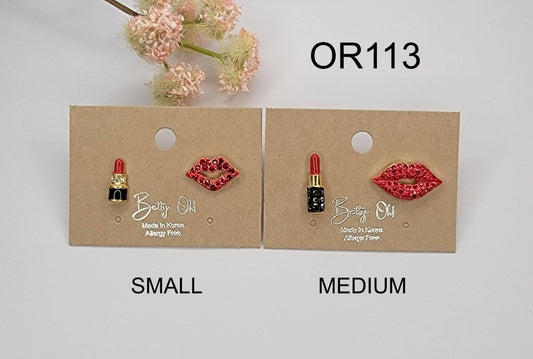 Lips and Lipstick Earrings- NAMS Musical Gift