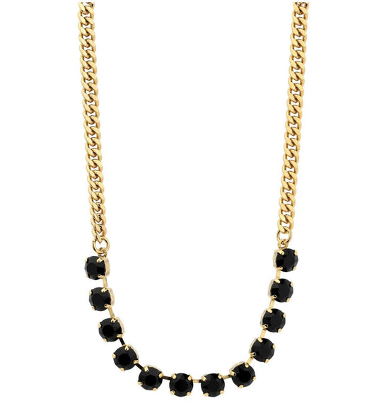 Mini Oakland in Solids Necklace- Jet