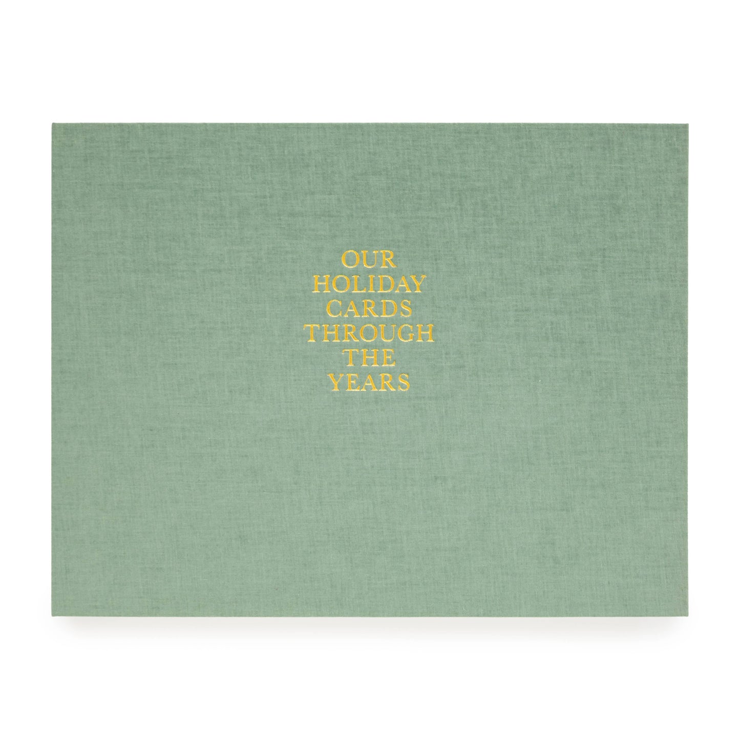 Sage Green Holiday Card Keepsake Book