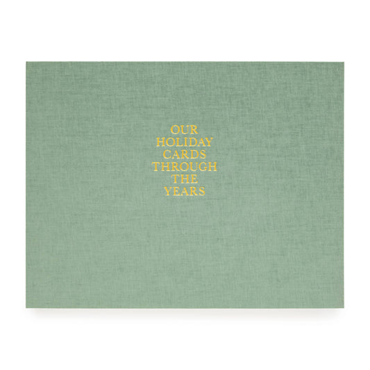 Sage Green Holiday Card Keepsake Book