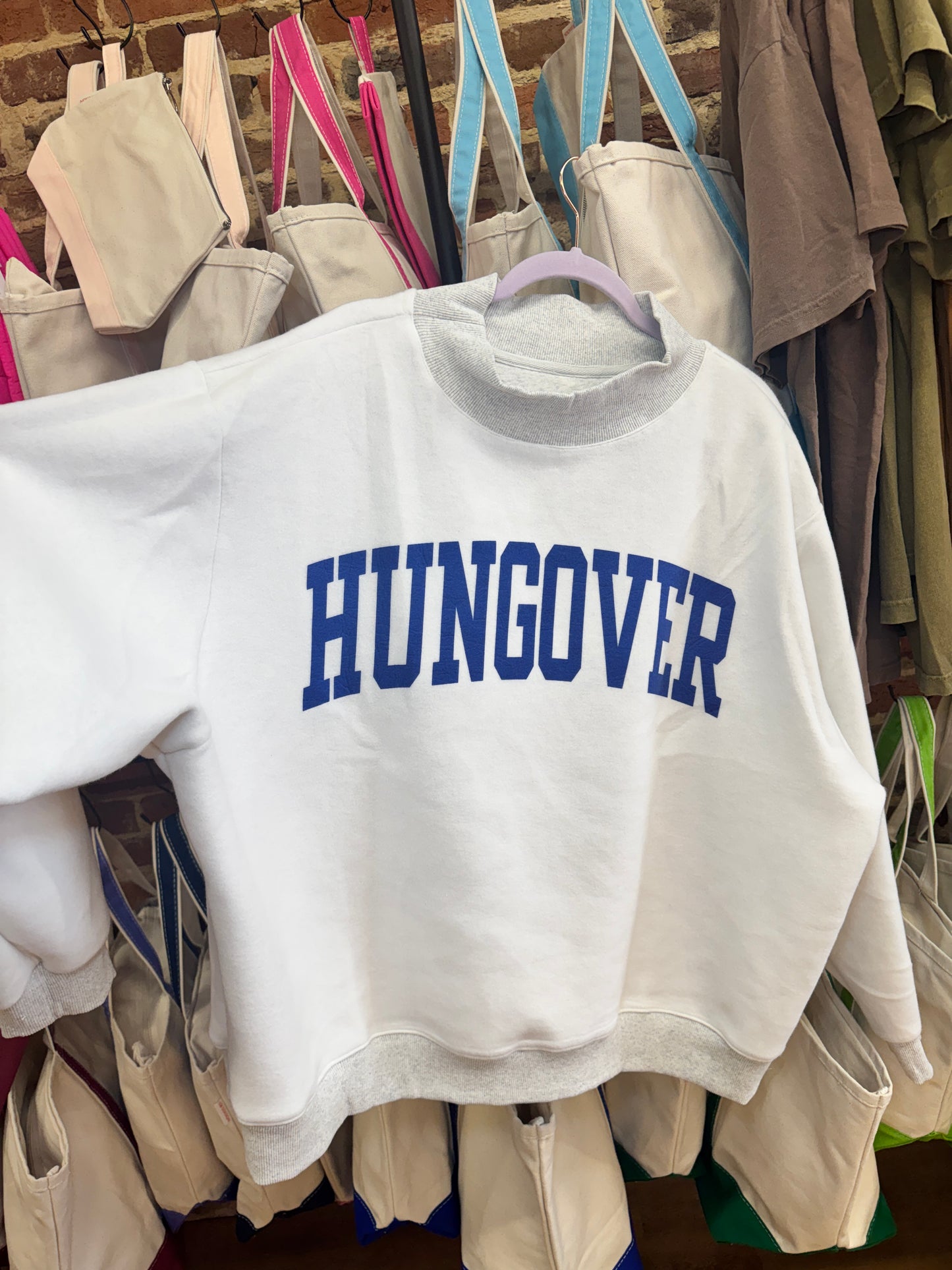 TEQUILA/HUNGOVER Reversible Mock Neck Sweatshirt